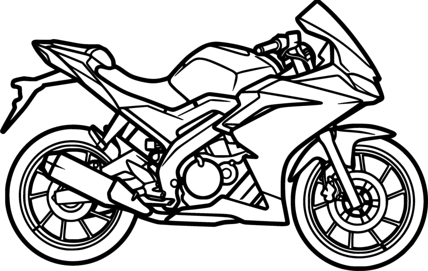 RSV4 - Metallsilhouette - Motorrad Wanddeko für Garage & Wohnzimmer - pulverbeschichtet