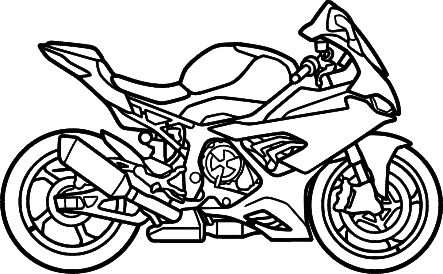 S1000RR - Metallsilhouette - Motorrad Wanddeko für Garage & Wohnzimmer - pulverbeschichtet