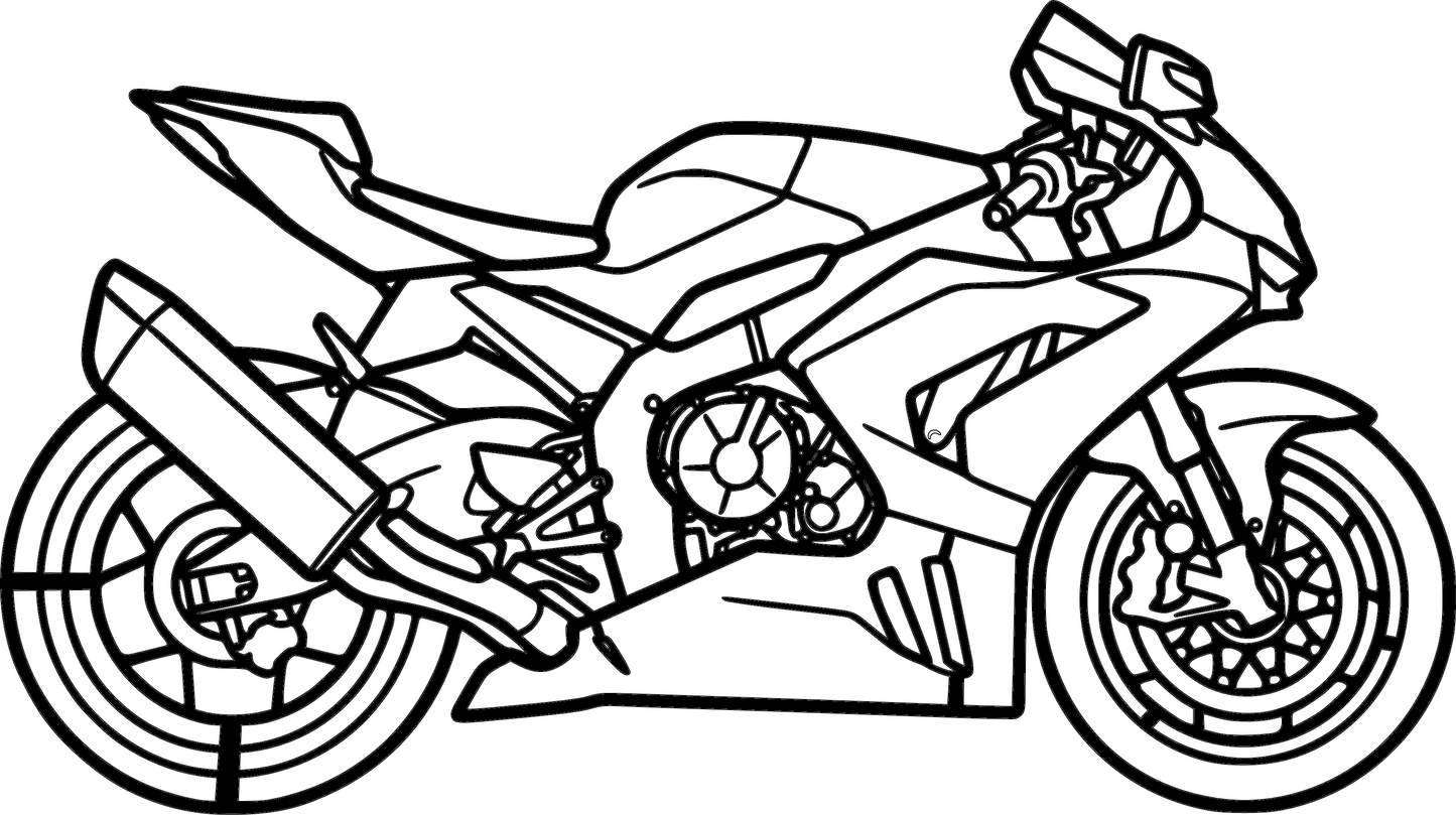 CBR 1000RR - Metallsilhouette - Motorrad Wanddeko für Garage & Wohnzimmer - pulverbeschichtet