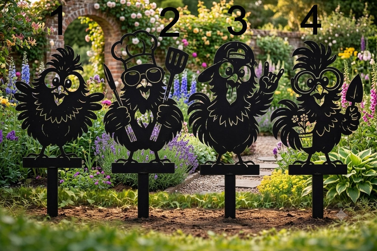 Gartenstecker Huhn 3