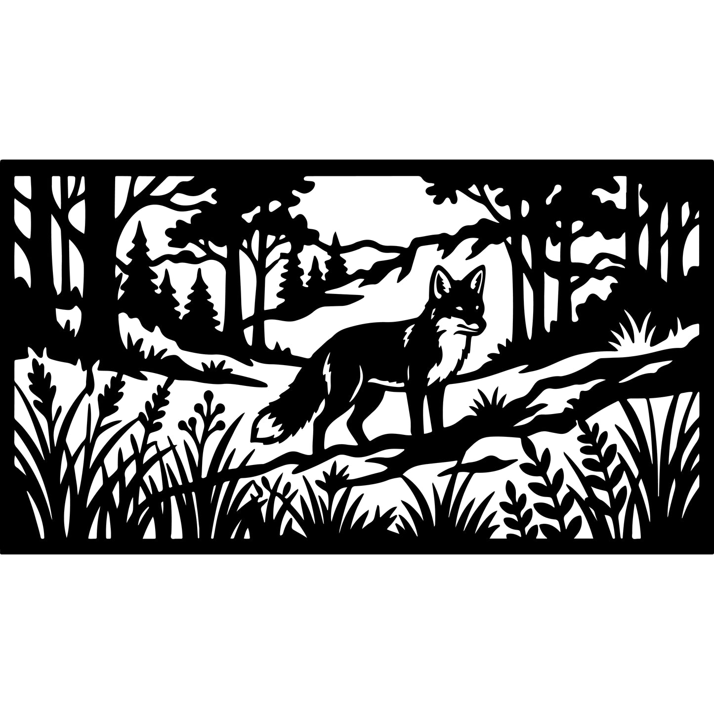 Wild Life 2 - Wanddekor - Metall pulverbeschichtet