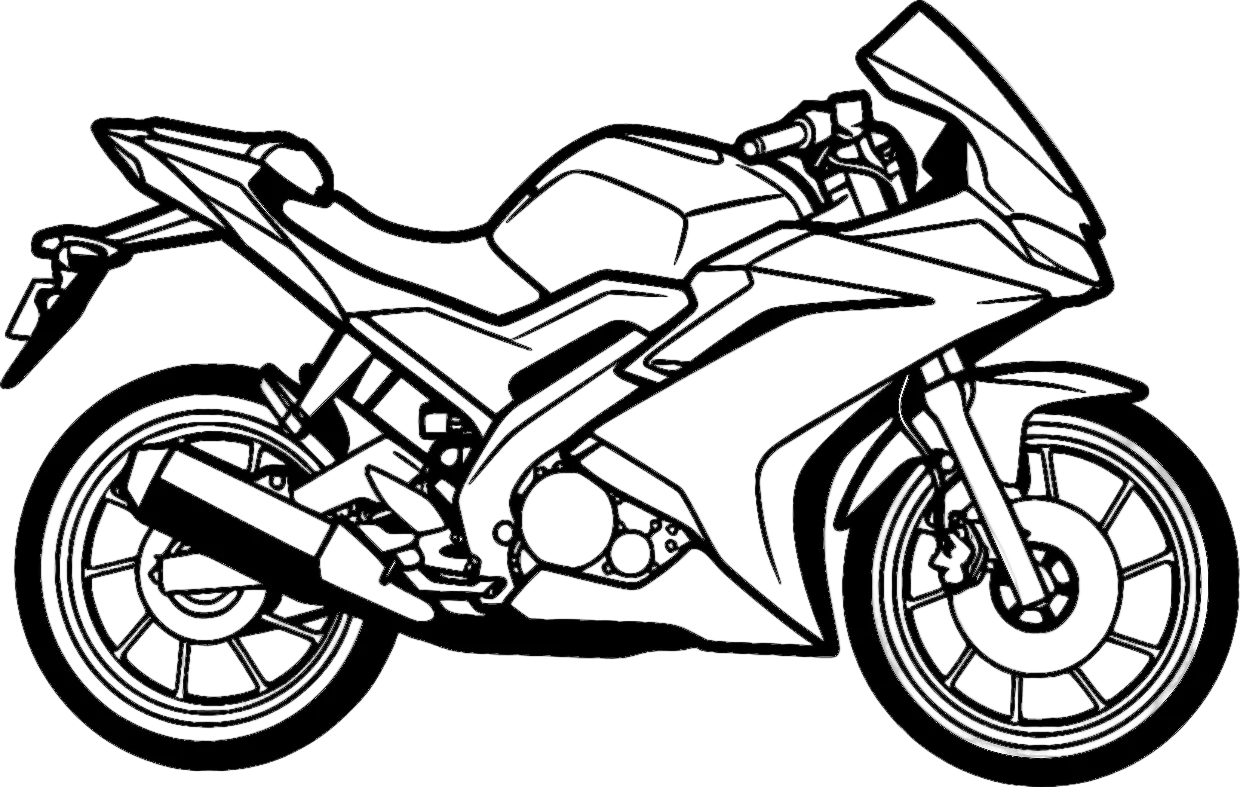 R15 - Metallsilhouette - Motorrad Wanddeko für Garage & Wohnzimmer - pulverbeschichtet