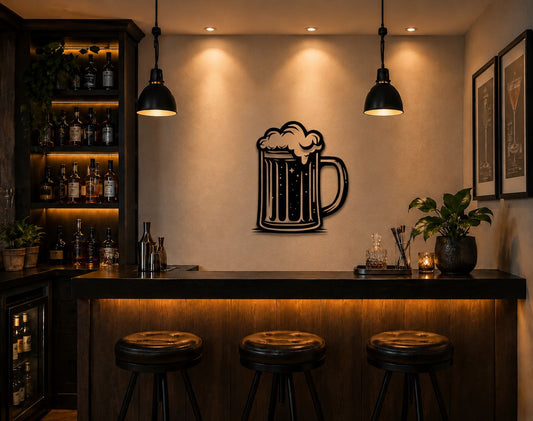 Bier 1 - Wanddekor - Metall pulverbeschichtet
