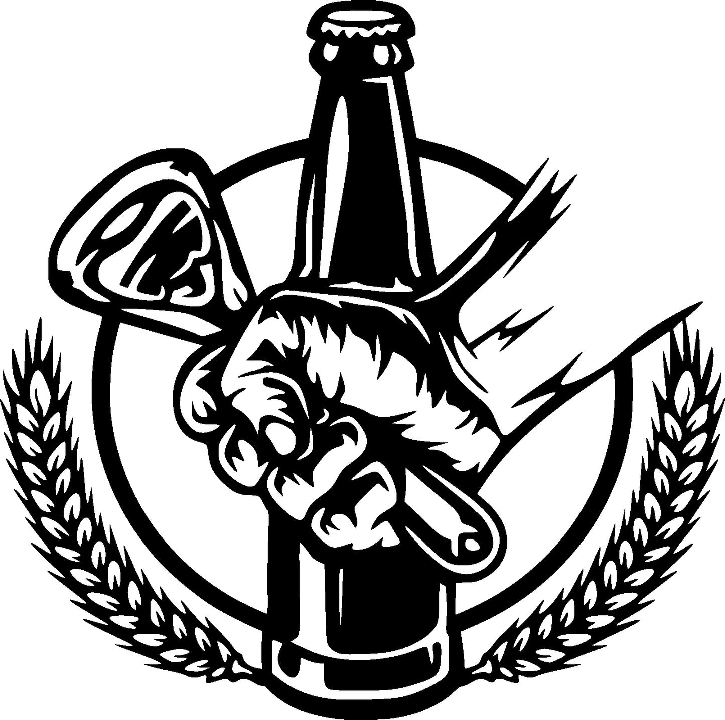 Bier 2 - Wanddekor - Metall pulverbeschichtet