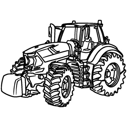 Traktor - Wanddekor - Metall pulverbeschichtet