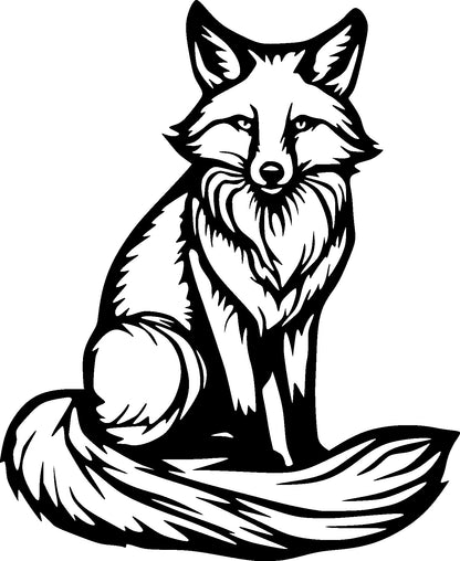 Fuchs - Wanddekor - Metall pulverbeschichte