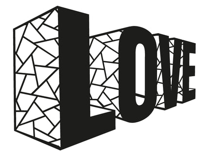 Love Schriftzug - Wanddekor - Metall pulverbeschichtet