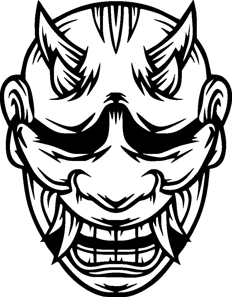 Maske - Wanddekor - Metall pulverbeschichtet
