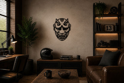 Maske - Wanddekor - Metall pulverbeschichtet