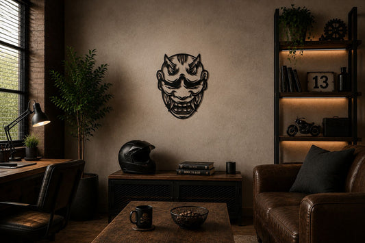 Maske - Wanddekor - Metall pulverbeschichtet