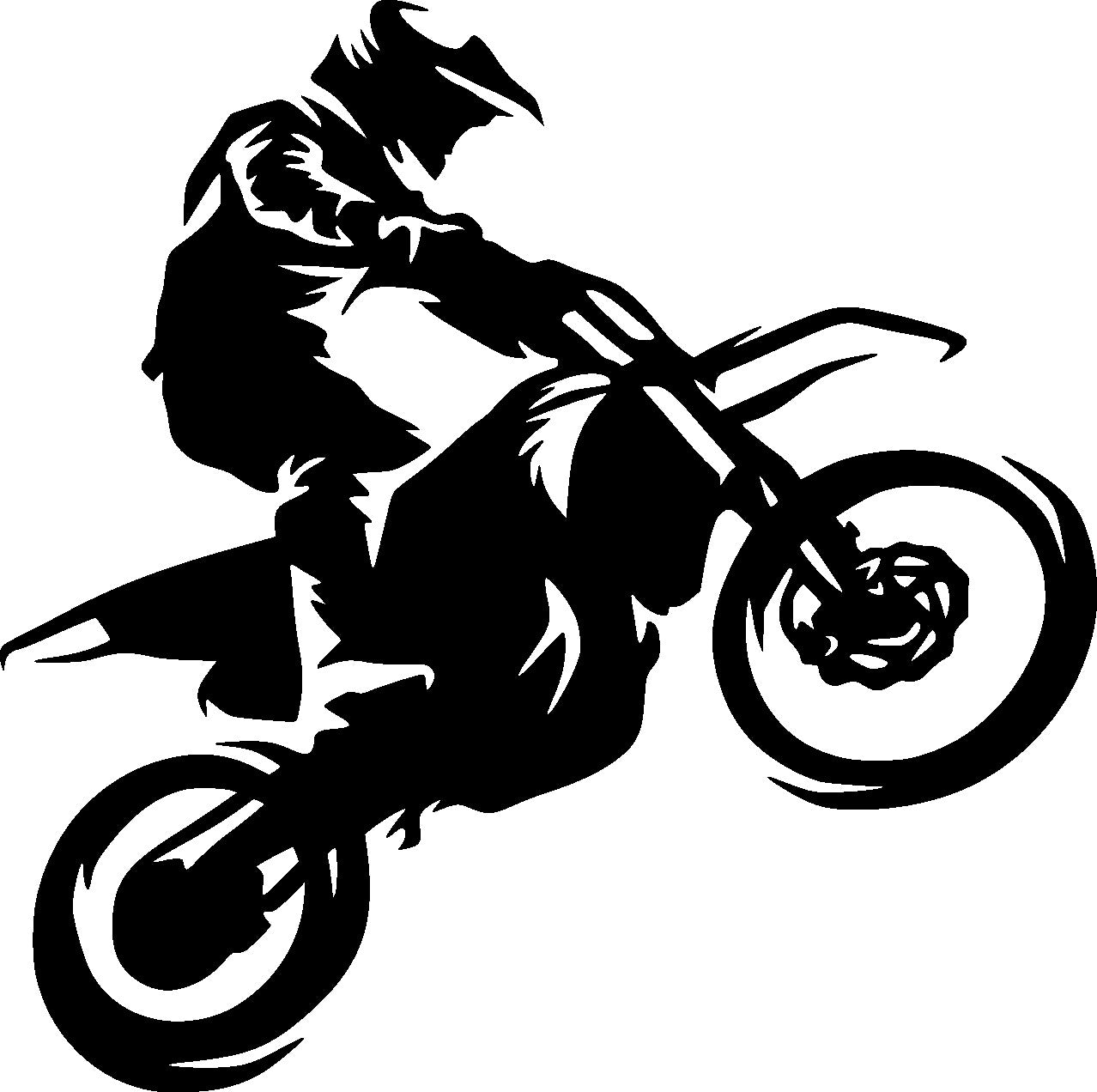 Motorrad Cross - Wanddekor - Metall pulverbeschichtet