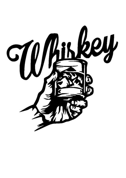 Whiskey 1 - Wanddekor - Metall pulverbeschichtet