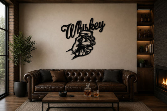 Whiskey 1 - Wanddekor - Metall pulverbeschichtet