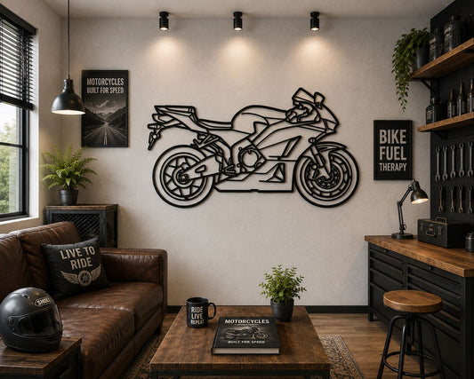 CBR 600RR - Metallsilhouette - Motorrad Wanddeko für Garage & Wohnzimmer - pulverbeschichtet