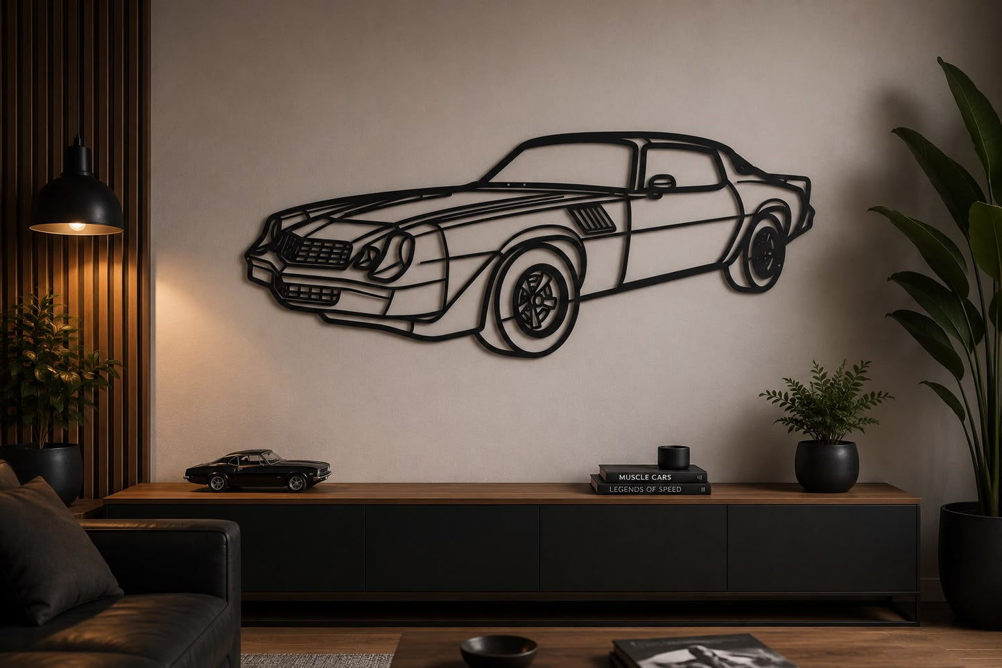 Camaro 1979 - Metallsilhouette - Auto Wanddeko für Garage & Wohnzimmer - pulverbeschichtet