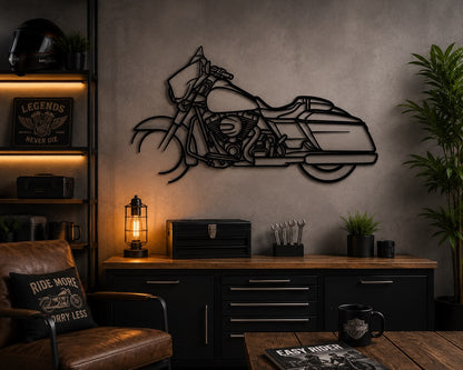 Street Glide - Metallsilhouette - Motorrad Wanddeko für Garage & Wohnzimmer - pulverbeschichtet