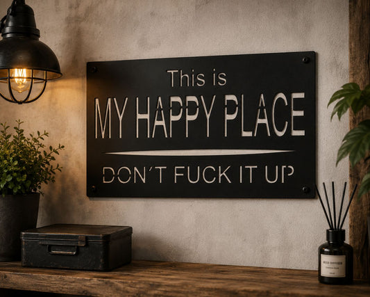 Schild "Happy Place"