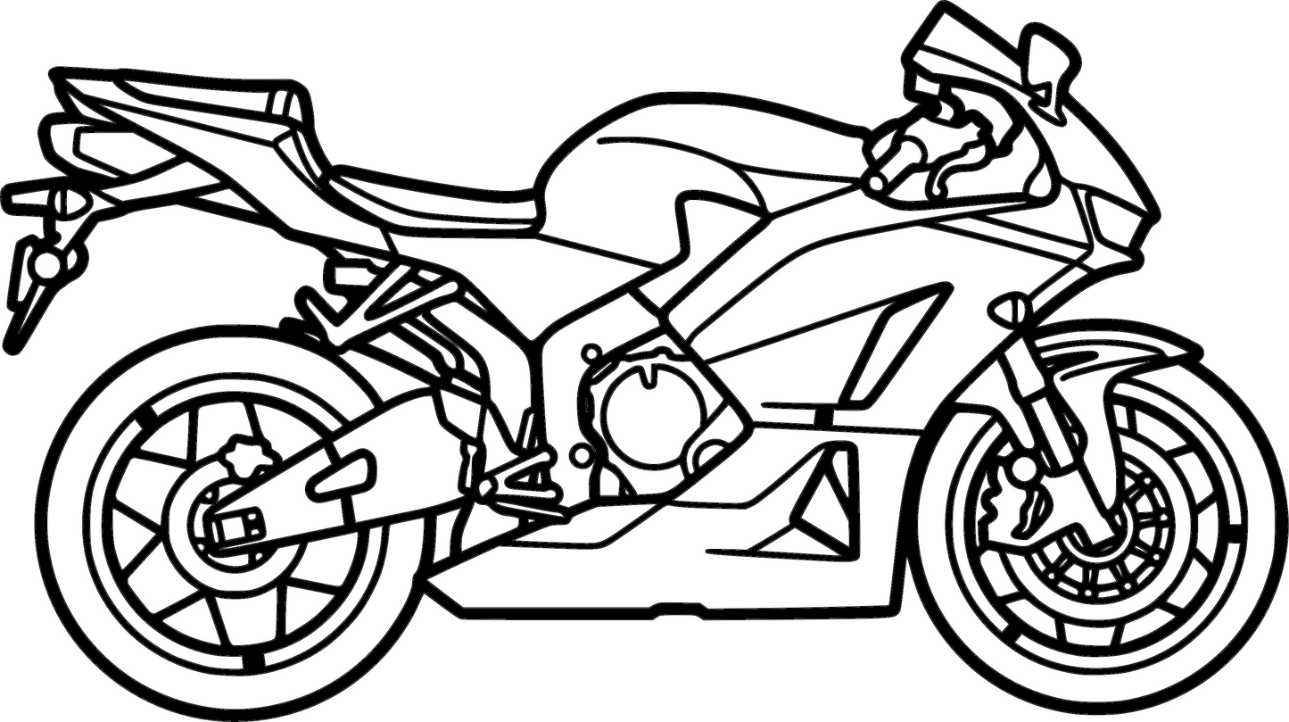 CBR 600RR - Metallsilhouette - Motorrad Wanddeko für Garage & Wohnzimmer - pulverbeschichtet