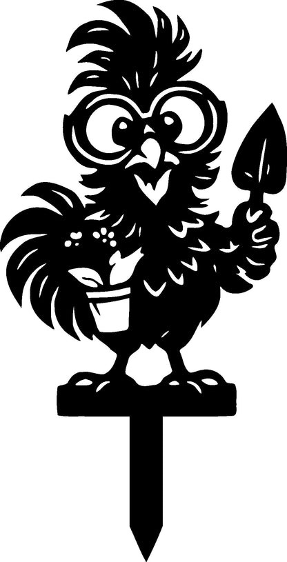 Gartenstecker Huhn 4