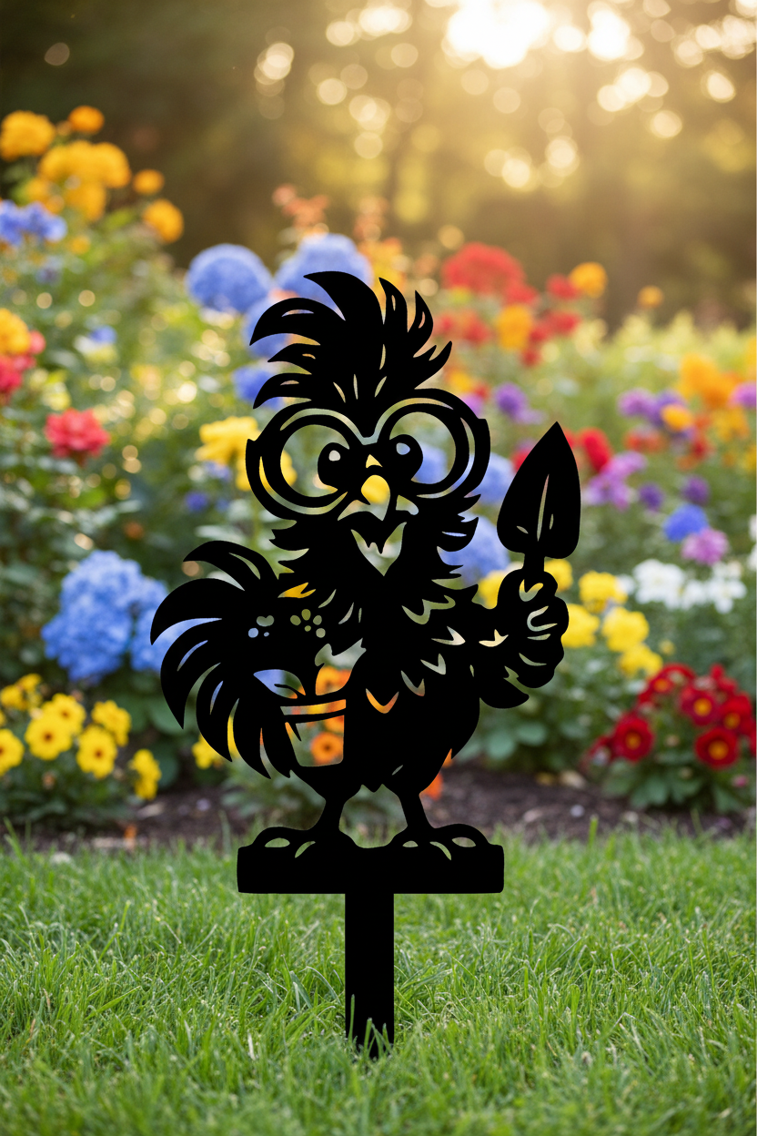 Gartenstecker Huhn 4