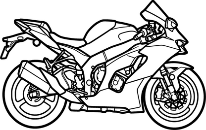ZX10R - Metallsilhouette - Motorrad Wanddeko für Garage & Wohnzimmer - pulverbeschichtet