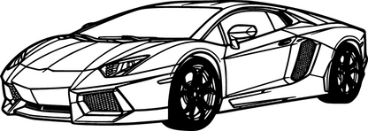 Aventador - Metallsilhouette - Auto Wanddeko für Garage & Wohnzimmer - pulverbeschichtet