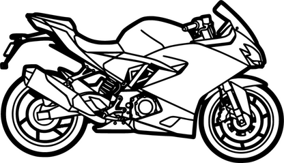 RR 310 - Metallsilhouette - Motorrad Wanddeko für Garage & Wohnzimmer - pulverbeschichtet