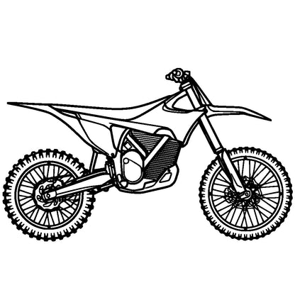 Varg EX - Metallsilhouette - Motorrad Wanddeko für Garage & Wohnzimmer - pulverbeschichtet
