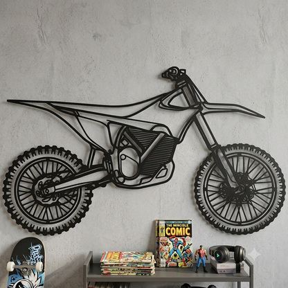 Varg EX - Metallsilhouette - Motorrad Wanddeko für Garage & Wohnzimmer - pulverbeschichtet