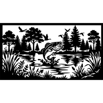 Wild Life 10 - Wanddekor - Metall pulverbeschichtet