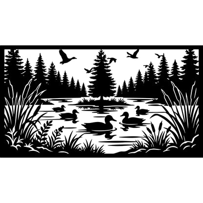 Wild Life 1 - Wanddekor - Metall pulverbeschichtet