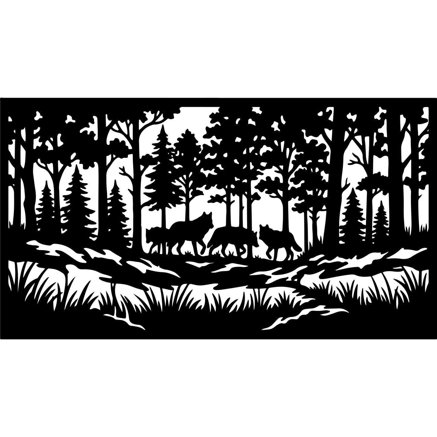 Wild Life 4 - Wanddekor - Metall pulverbeschichtet