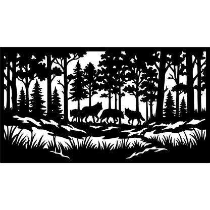 Wild Life 4 - Wanddekor - Metall pulverbeschichtet