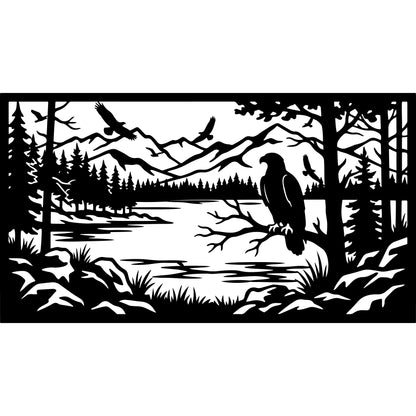 Wild Life 5 - Wanddekor - Metall pulverbeschichtet