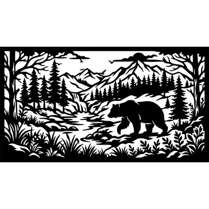 Wild Life 8 - Wanddekor - Metall pulverbeschichtet