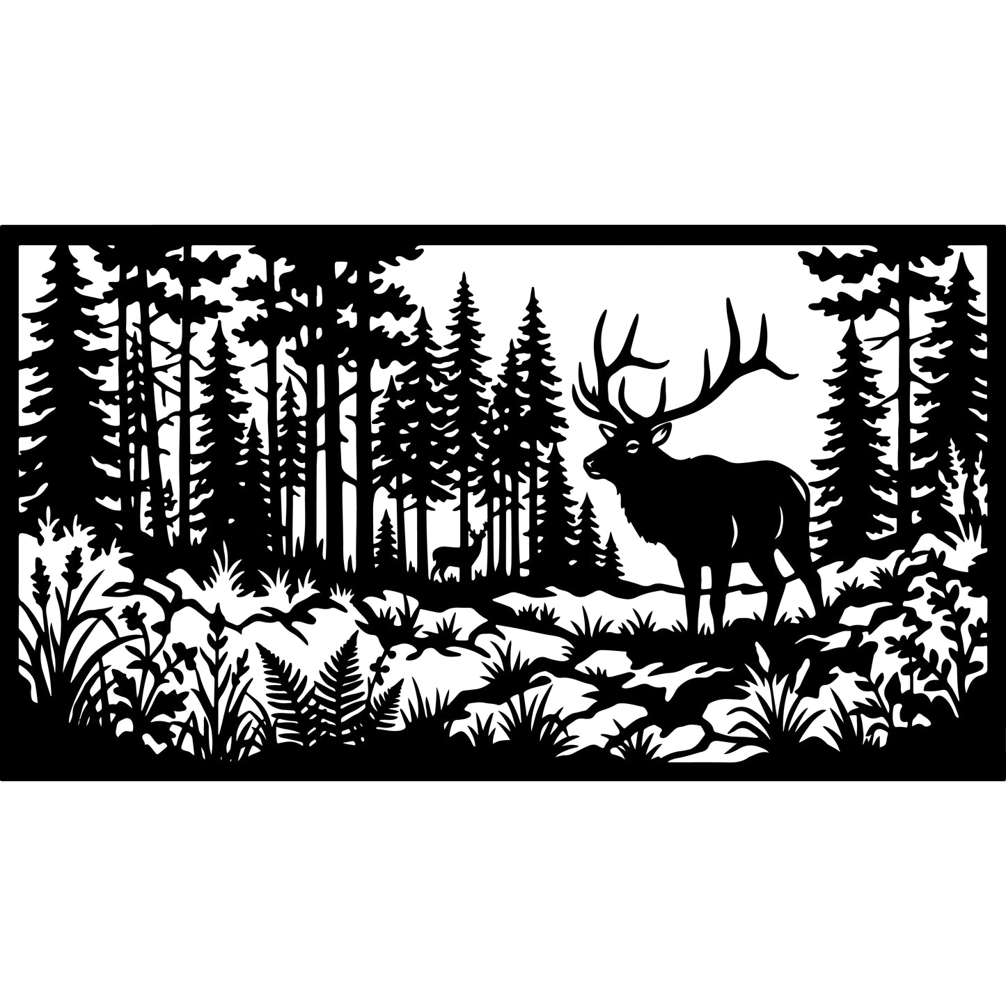 Wild Life 9 - Wanddekor - Metall pulverbeschichtet
